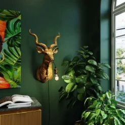 KARE Design Applique Animal Goat doré 45x74cm> Luminaires