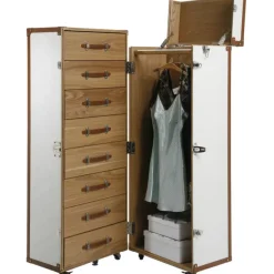 KARE Design Armoire coffre Cosmopolitan Croco blanche> Meubles