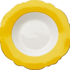 KARE Design Assiette creuse Harlequin jaune Ø23cm> Accessoires