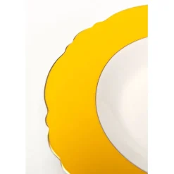 KARE Design Assiette creuse Harlequin jaune Ø23cm><noscript><img width=