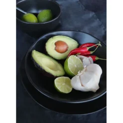 KARE Design Assiette creuse Organic noire Ø22cm><noscript><img width=