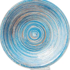 KARE Design Assiette creuse Swirl bleu Ø21cm> Accessoires