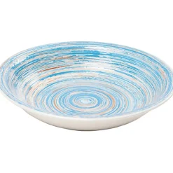 KARE Design Assiette creuse Swirl bleu Ø21cm><noscript><img width=