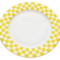 KARE Design Assiette Harlequin jaune Ø27cm> Accessoires