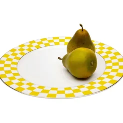 KARE Design Assiette Harlequin jaune Ø27cm><noscript><img width=
