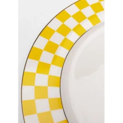 KARE Design Assiette Harlequin jaune Ø27cm><noscript><img width=