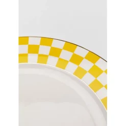 KARE Design Assiette Harlequin jaune Ø27cm><noscript><img width=
