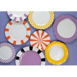 KARE Design Assiette Harlequin orange Ø27cm> Accessoires