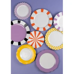 KARE Design Assiette Harlequin violet Ø21cm><noscript><img width=