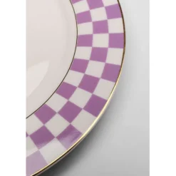 KARE Design Assiette Harlequin violet Ø21cm><noscript><img width=