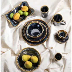 KARE Design Assiette Lio bleu nuit Ø20cm> Accessoires
