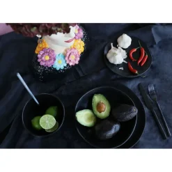 KARE Design Assiette Organic noire Ø26cm><noscript><img width=