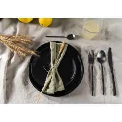 KARE Design Assiette Organic noire Ø26cm><noscript><img width=