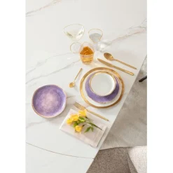 KARE Design Assiette Shirley violet Ø21cm><noscript><img width=