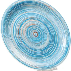 KARE Design Assiette Swirl bleu Ø27cm> Accessoires