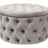 KARE Design Banquette coffre Desire velours argenté> Meubles