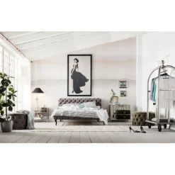 KARE Design Banquette coffre Desire velours argenté><noscript><img width=