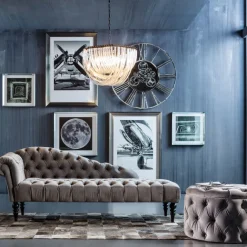 KARE Design Banquette coffre Desire velours argenté><noscript><img width=
