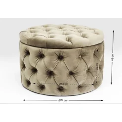 KARE Design Banquette coffre Desire velours argenté><noscript><img width=