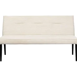 KARE Design Banquette Ledro velours côtelé crème 165cm> Meubles