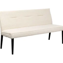 KARE Design Banquette Ledro velours côtelé crème 165cm> Meubles