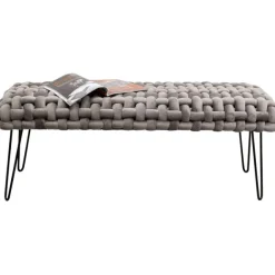 KARE Design Banquette Weave gris 128cm><noscript><img width=
