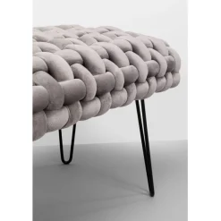 KARE Design Banquette Weave gris 128cm><noscript><img width=