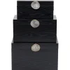 KARE Design Boîte Nifty noir (3/Set)> Accessoires