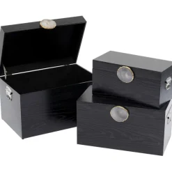 KARE Design Boîte Nifty noir (3/Set)><noscript><img width=