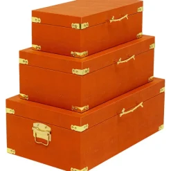 KARE Design Boîte Noah orange (3/Set)> Accessoires
