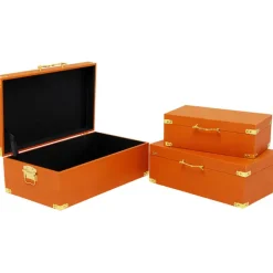 KARE Design Boîte Noah orange (3/Set)><noscript><img width=