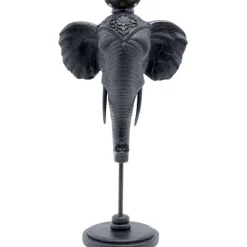 KARE Design Bougeoir Elephant Head noir 49cm> Accessoires