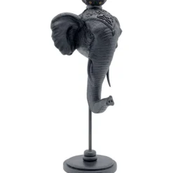 KARE Design Bougeoir Elephant Head noir 49cm><noscript><img width=
