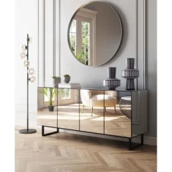 KARE Design Buffet Soran noir 160x45cm><noscript><img width=