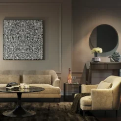 KARE Design Cadre décoratif Silver Flower 100x100cm><noscript><img width=