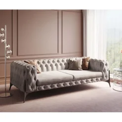 KARE Design Canapé Bellissima 3-places taupe 240cm> Meubles