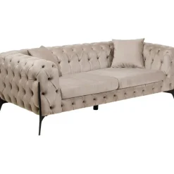 KARE Design Canapé Bellissima 2-places velours taupe 200cm><noscript><img width=