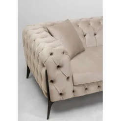 KARE Design Canapé Bellissima 2-places velours taupe 200cm><noscript><img width=