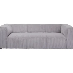KARE Design Canapé Cubetto Cord 3-places gris clair 220cm> Meubles