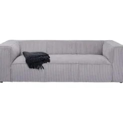 KARE Design Canapé Cubetto Cord 3-places gris clair 220cm><noscript><img width=