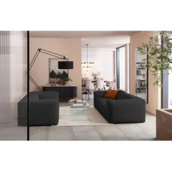 KARE Design Canapé Cubetto 3-places gris foncé 220cm> Meubles