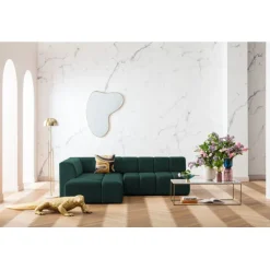 KARE Design Canapé d angle Belami vert foncé gauche 265cm> Meubles