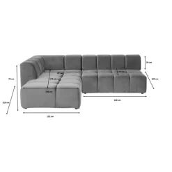 KARE Design Canapé d angle Belami vert foncé gauche 265cm><noscript><img width=