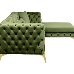 KARE Design Canapé d angle Bellissima velours vert droite><noscript><img width=