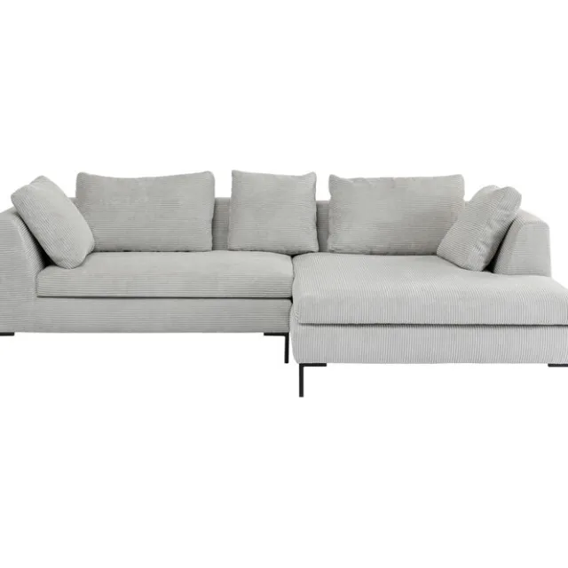 KARE Design Canapé d angle Gianni Cord gris droite> Meubles
