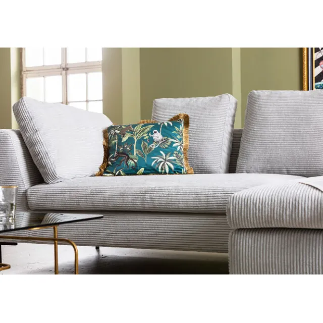 KARE Design Canapé d angle Gianni Cord gris droite> Meubles
