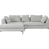 KARE Design Canapé d angle Gianni Cord gris gauche> Meubles