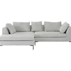 KARE Design Canapé d angle Gianni Cord gris gauche> Meubles