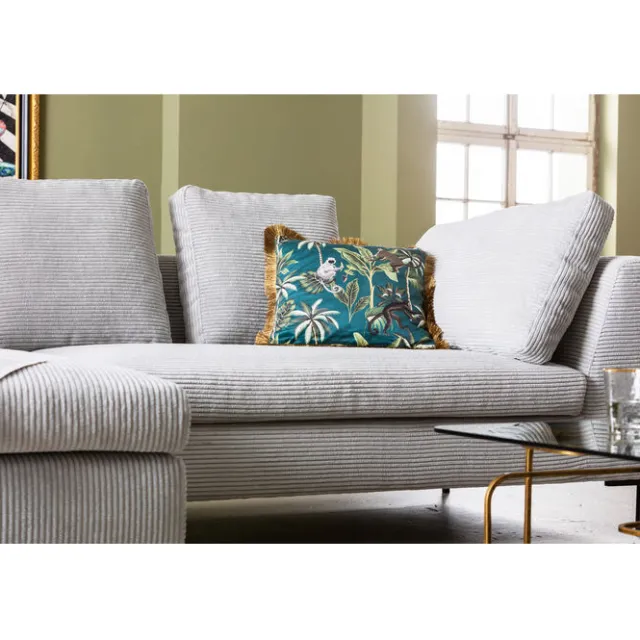 KARE Design Canapé d angle Gianni Cord gris gauche> Meubles