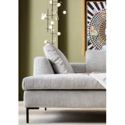 KARE Design Canapé d angle Gianni Cord gris gauche><noscript><img width=